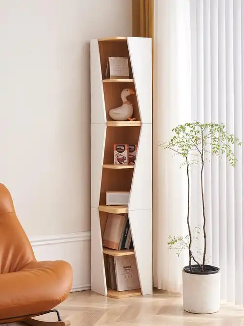 角柜转角柜书架落地窄缝客厅拐角自由组合墙角置物架角落书柜直角