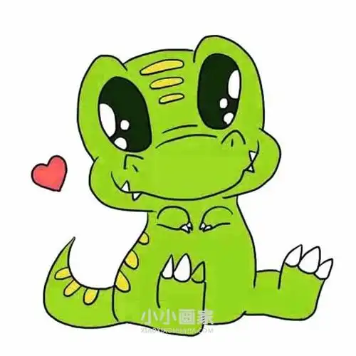 可爱恐龙宝宝简笔画画法图片步骤