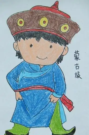 五颗星星向祖国 2民族大团圆简笔画 56个兄弟姐妹是一家56个民族 56副