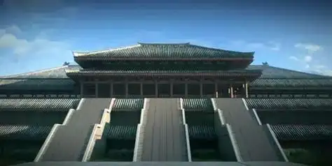 东西长约870米,南北宽约500米,其中部偏北处为咸阳秦宫殿遗址所在