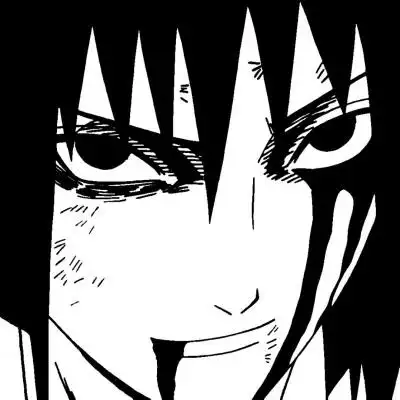 林川佐助动漫男生黑白头像