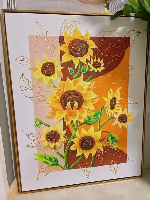 丙烯装饰画向日葵
