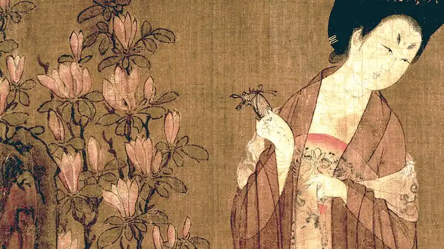 国宝细节鉴赏簪花仕女图