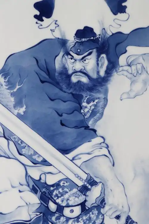 刘彦林青花瓷板画《钟馗》系列