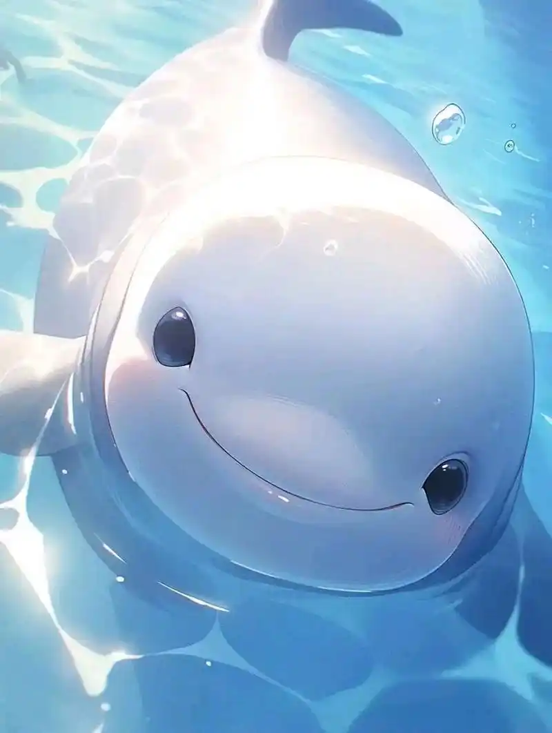 可爱小海豚头像  #ai提效训练营