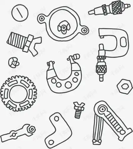 小零件简笔画可爱