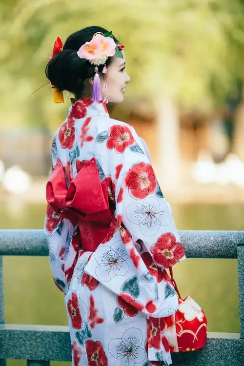 樱之美 日系和风连衣裙纯棉樱花和服女改良短款和服浴衣正装套装