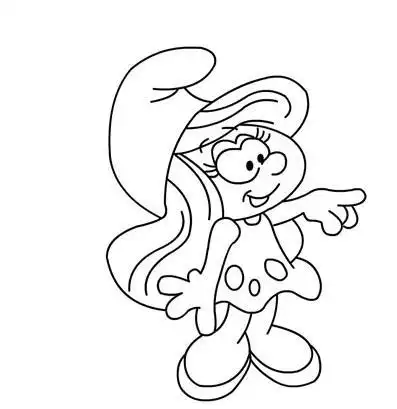 聪明的蓝精灵手绘动漫人物简笔画蓝精灵简笔画