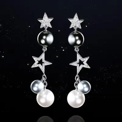 香奈儿18k白金耳环