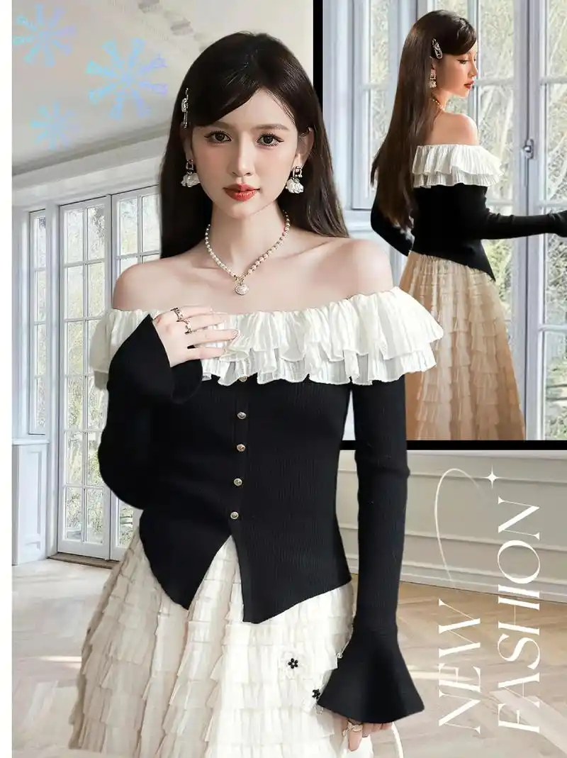 荷叶领设计～如荷叶般摇拽生姿的96型!完美修饰颈舒线条,让 - 抖音