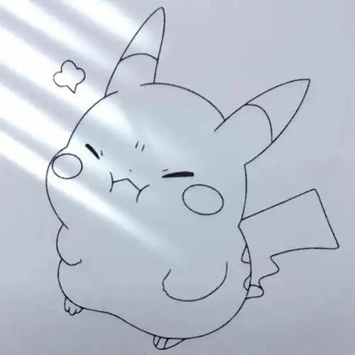 胖皮卡丘简笔画