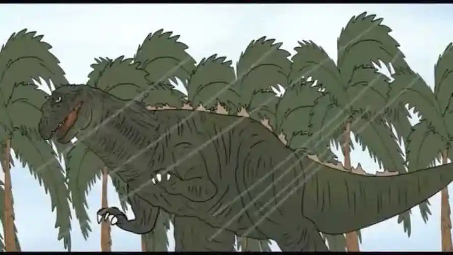 哥斯拉踩死棘背龙,秒杀霸王龙 恐龙动漫特效