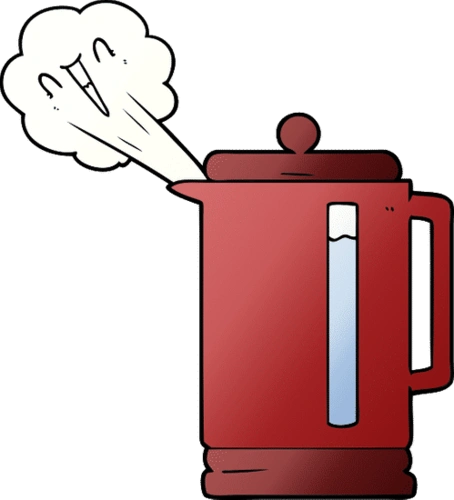 卡通电热水壶沸腾