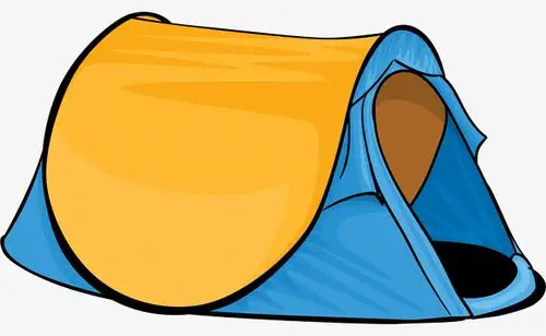 手绘矢量野营帐篷素材
