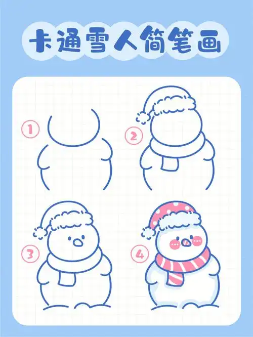 ai小雪人简笔画教程步骤图