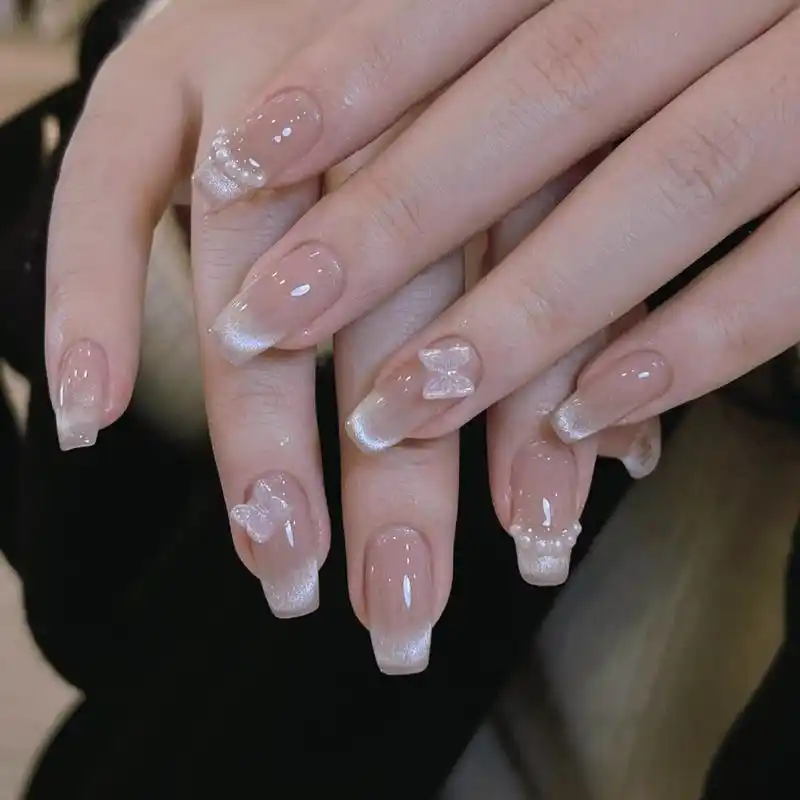 2023春季款爆闪猫眼贴钻美甲高级感穿戴甲假指甲贴片可拆卸