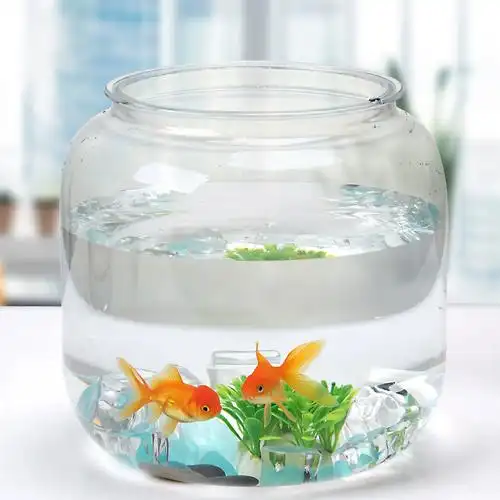 创意桌面鱼缸小型超白pc不自爆金鱼缸家用水族箱乌龟缸办公室装饰