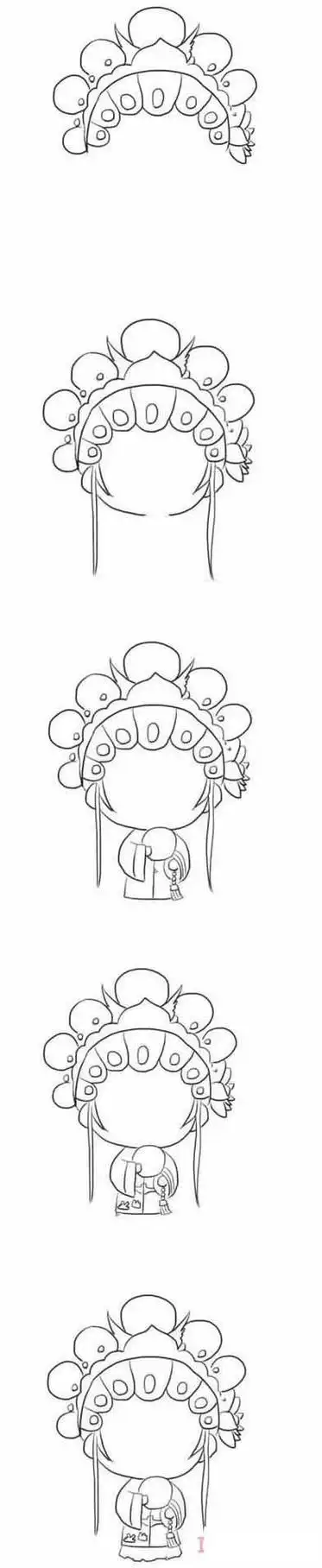 京剧人物王景隆的简笔画