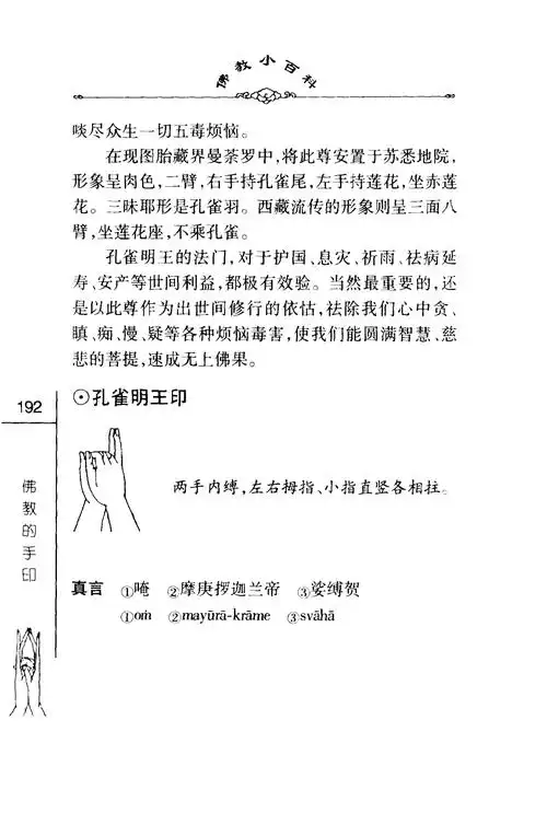 密法手印教学孔雀明王印2