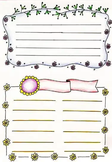 竖版手抄报模板来了再也不怕老师出奇招建议收藏