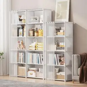 书架置物架落地简易家用多层客厅储物柜子窄缝小书柜靠墙边角收纳