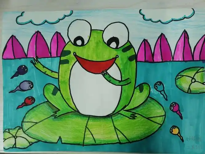鹤翔小学二五班"我为课本绘插图"之《小蝌蚪找妈妈》