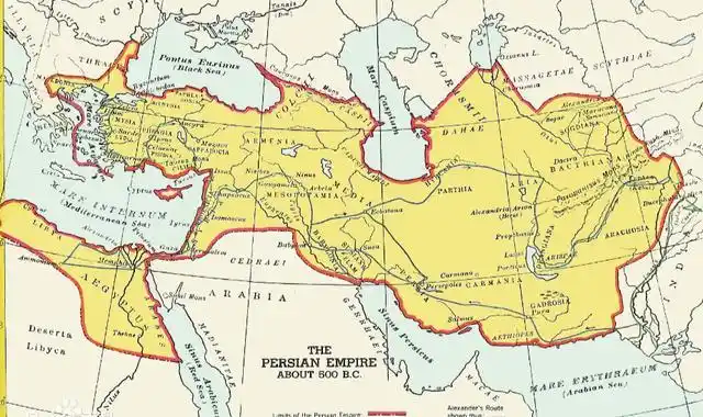 波斯帝国(公元前553年—公元前330年)是世界历史上第一个版图地跨亚洲