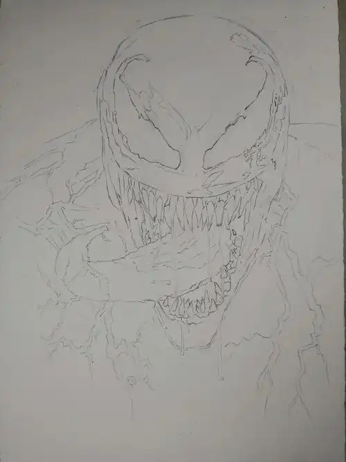 《毒液》彩铅练习