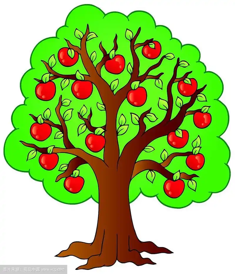 卡通苹果树