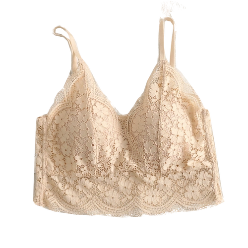 蕾丝裹胸抹胸女无钢圈内衣小胸美背聚拢文胸性感打底小吊背心夏季