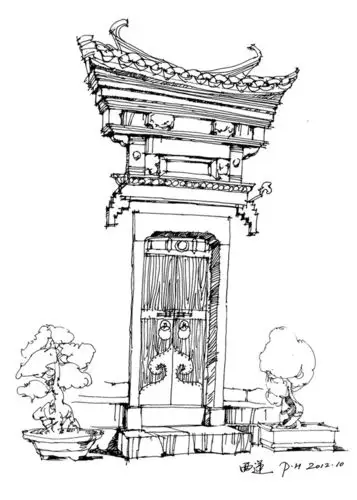 每日福利有人说想要中式建筑钢笔速写然后就有了