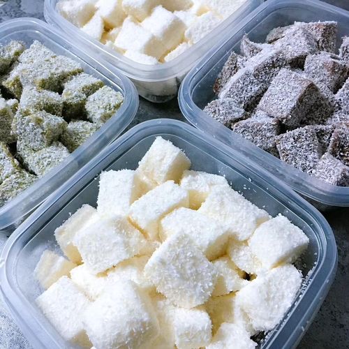 包邮椰奶小方牛奶冻甜糕点低糖低脂成品抹茶可可豆腐手工现做