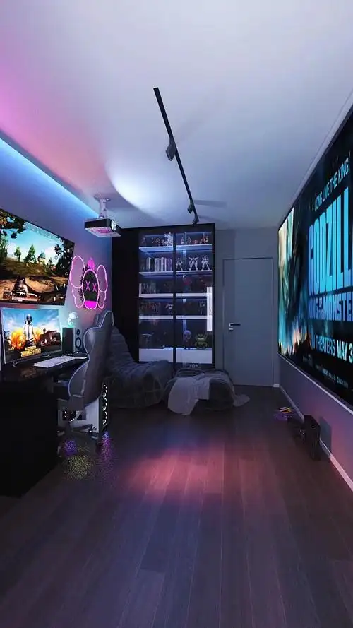 太震撼了,十几秒展示电竞房装修过程,不得不说国产设计很厉害了