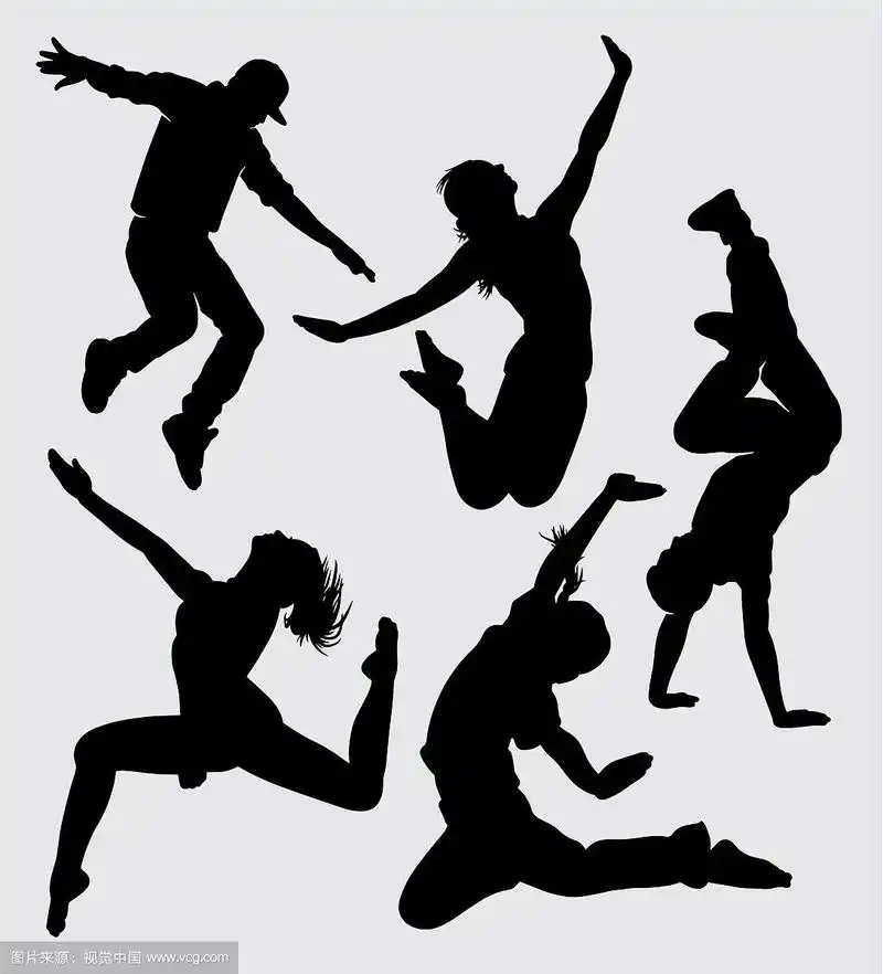 舞蹈和运动剪影