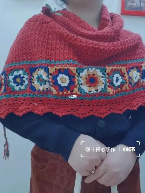 祖母格三角披肩围巾欣赏