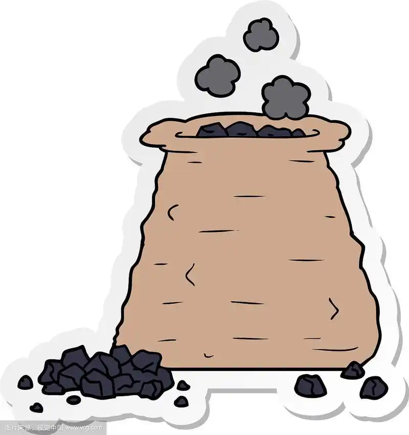 卡通煤袋的贴纸