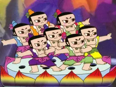 7个葫芦娃彩色简笔画