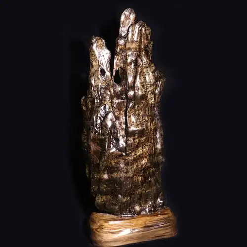 81cm 金丝楠乌木暴雨滴纹自然山行摆件 四川小叶桢楠 【锦鸿斋】