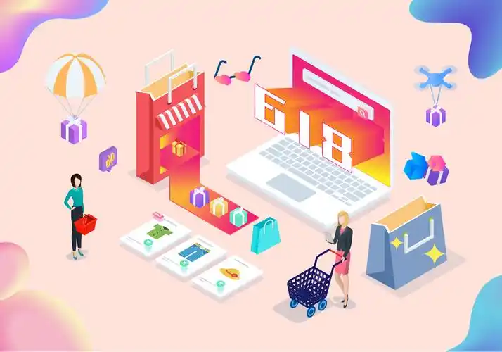 变色鱼提供国外设计素材25d矢量电商购物生活场景app网页banner设计