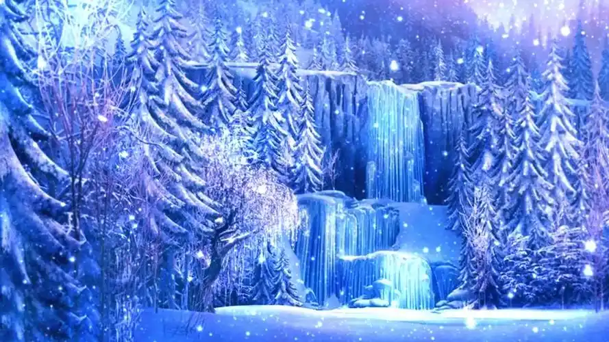 舞台素材-梦幻冰雪世界唯美景象舞台视频背景素材