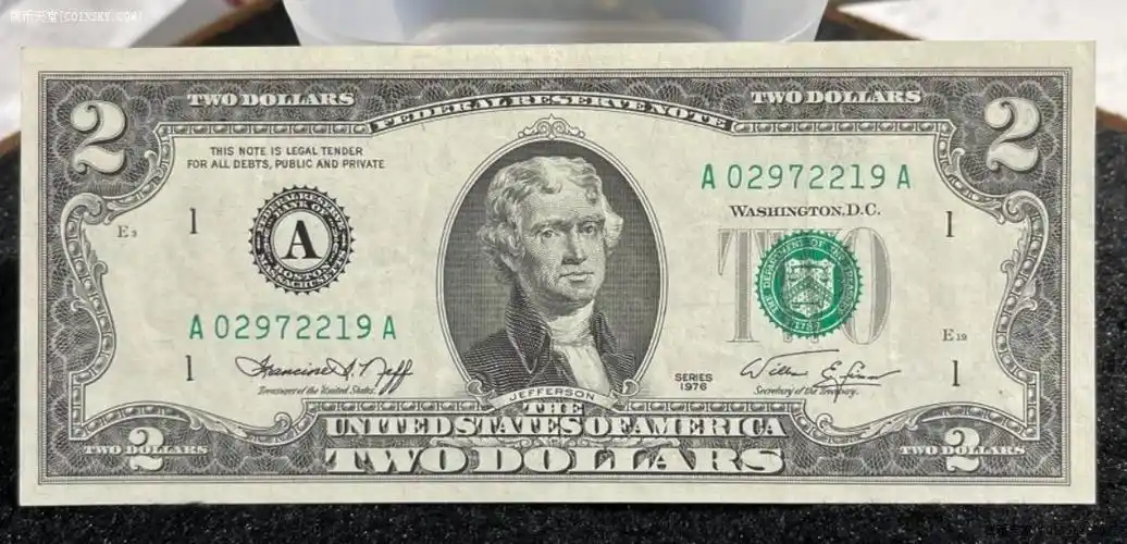 1976年版本美国2美元一张