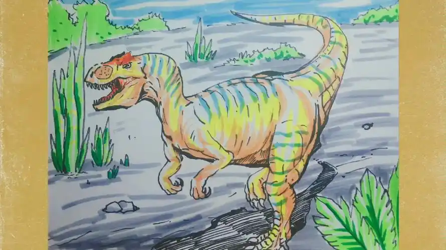 【侏罗纪世界】简笔画异特龙.