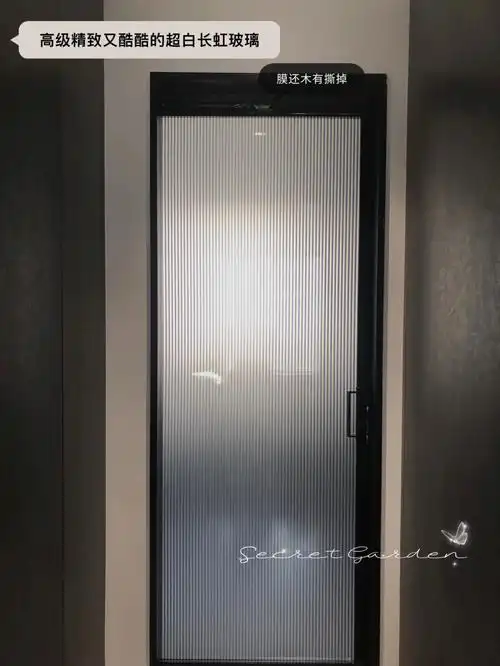 装修长虹玻璃门黑色不锈钢门套酷酷的