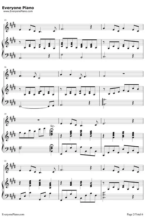 明月几时有钢琴谱王菲