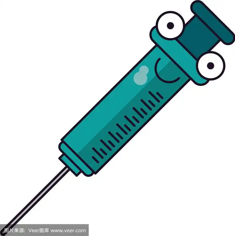 医用注射器可爱卡通
