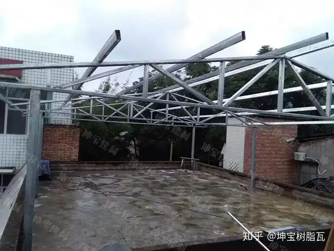 树脂瓦龙骨架间距是多少钢结构安装效果图