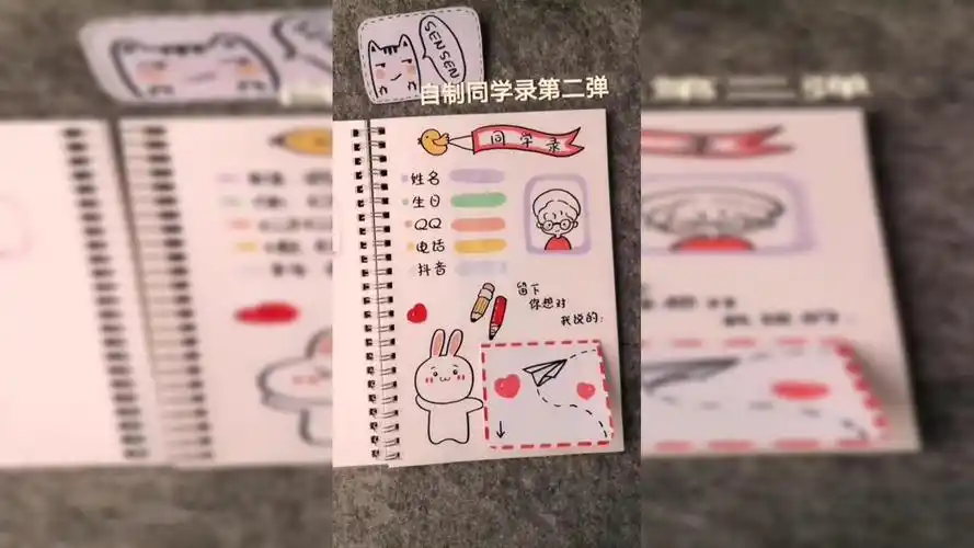 自制同学录第二弹,男生头像版,趁着假期可以画起来哦#同学录 #毕业