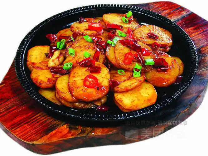 铁板土豆片图片