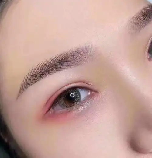 半永久眉毛作品线条眉