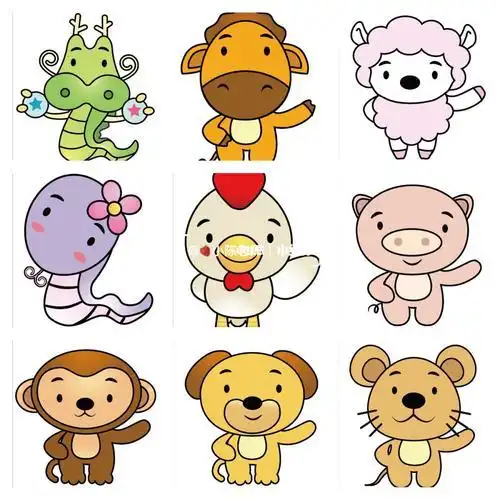 十二生肖动物画像简笔画